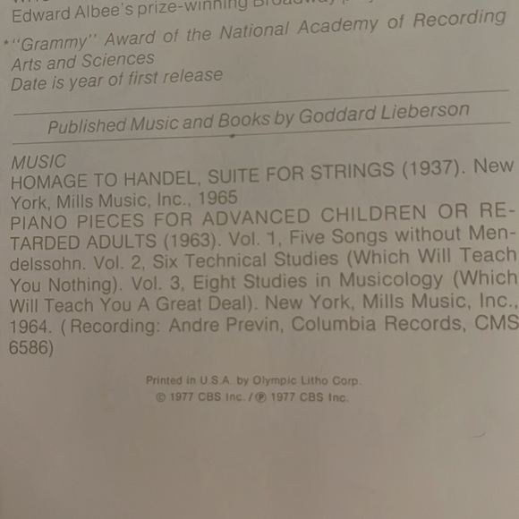 Vintage Rare 1977 album from GODDARD LIBERSON as a memorial to CBS - Picture 12 of 16